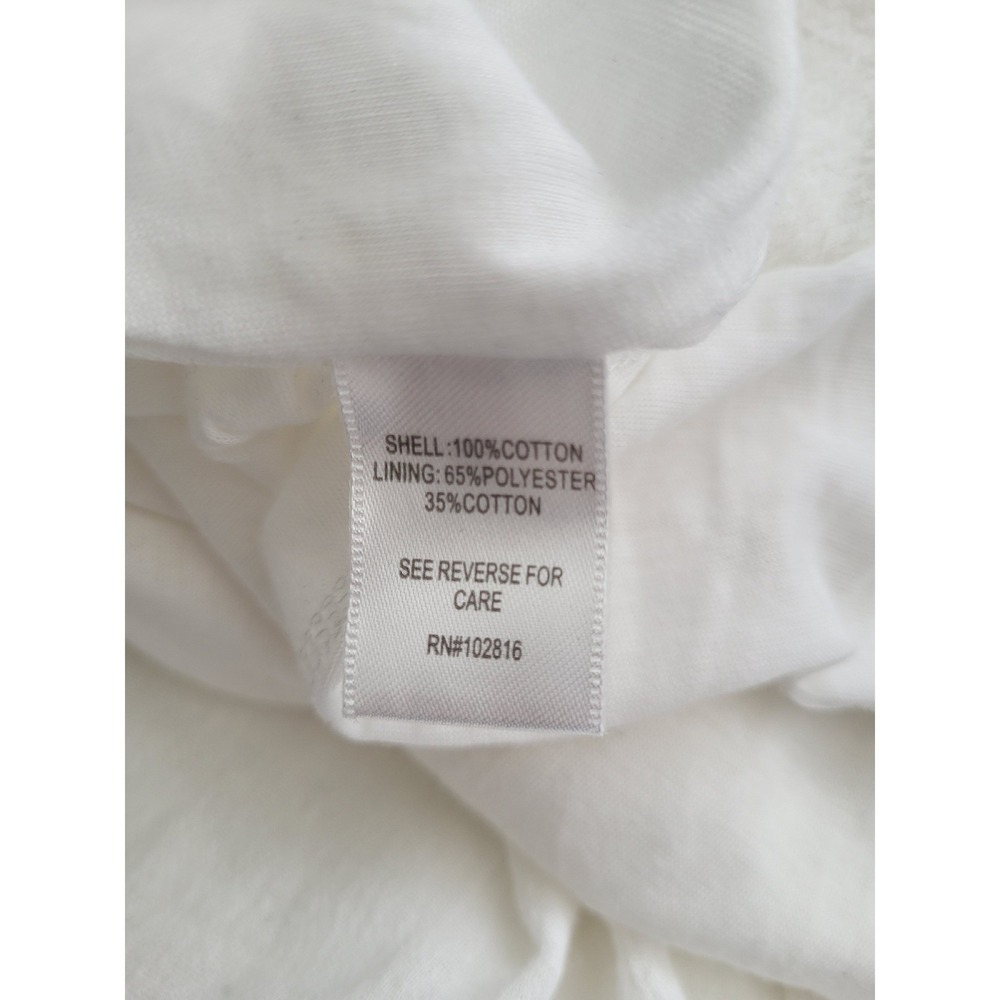 Garnet Hill White Crinkle Cotton Gauze Sleeveless Shift Dress Small Beach NEW - Picture 6 of 12